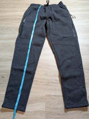 LEG3ND Mens Charcoal Gray Size M Fleece Tech Zipper Pockets Jogger Sweatpants